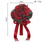 Mock rose bridal bouquet style A hand-held artificial flowers for wedding ceremony and photo shoot
