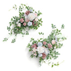 Dusty rose artificial flower garland swag wedding arch sweetheart table decor style C