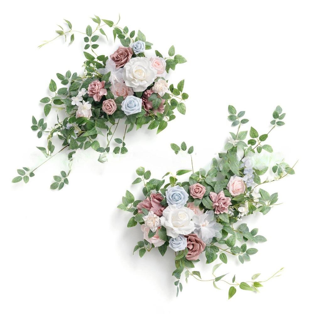 Dusty rose artificial flower garland swag wedding arch sweetheart table decor style C