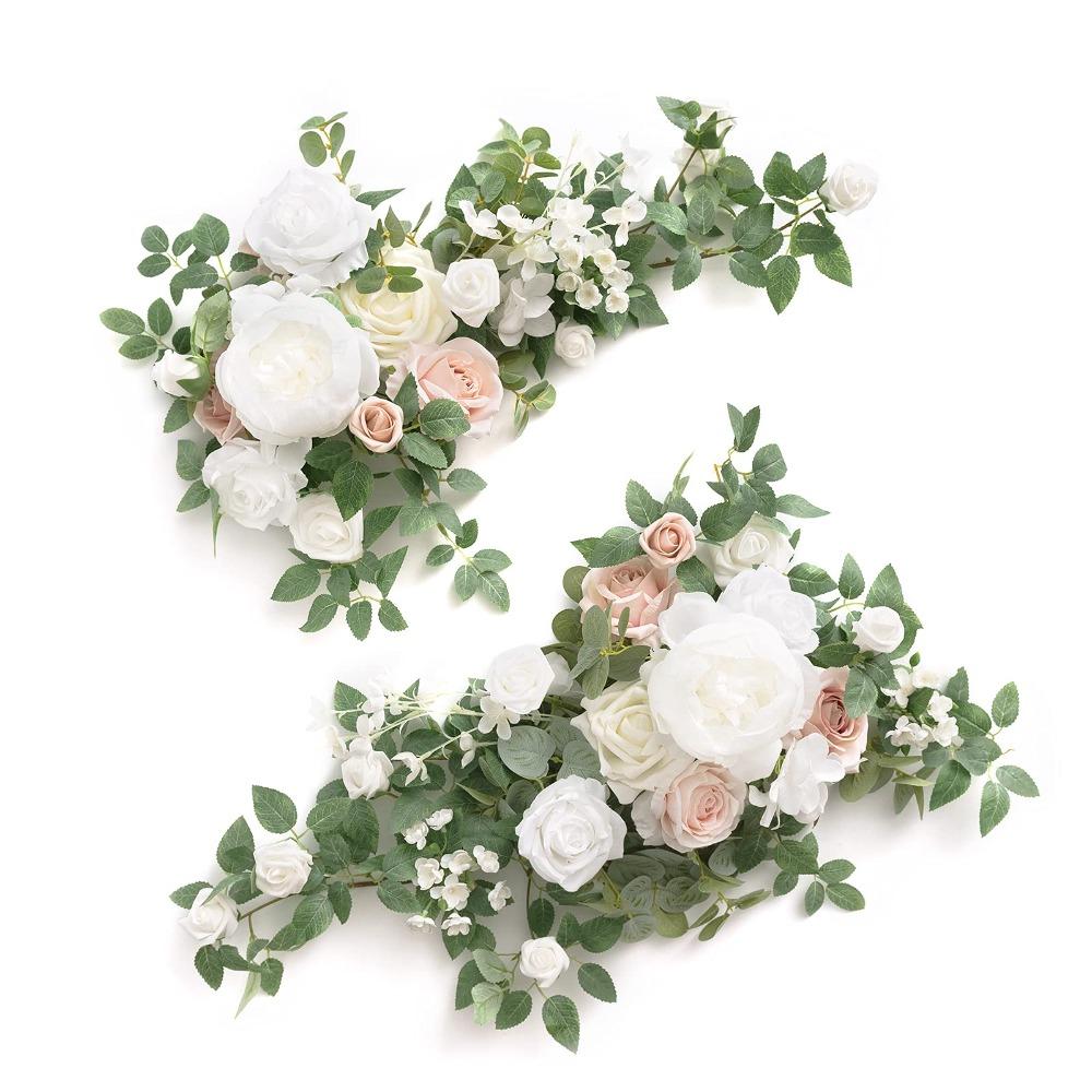 Dusty rose artificial flower garland swag wedding arch sweetheart table decor style D