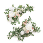 Dusty rose artificial flower garland swag wedding arch sweetheart table decor style D