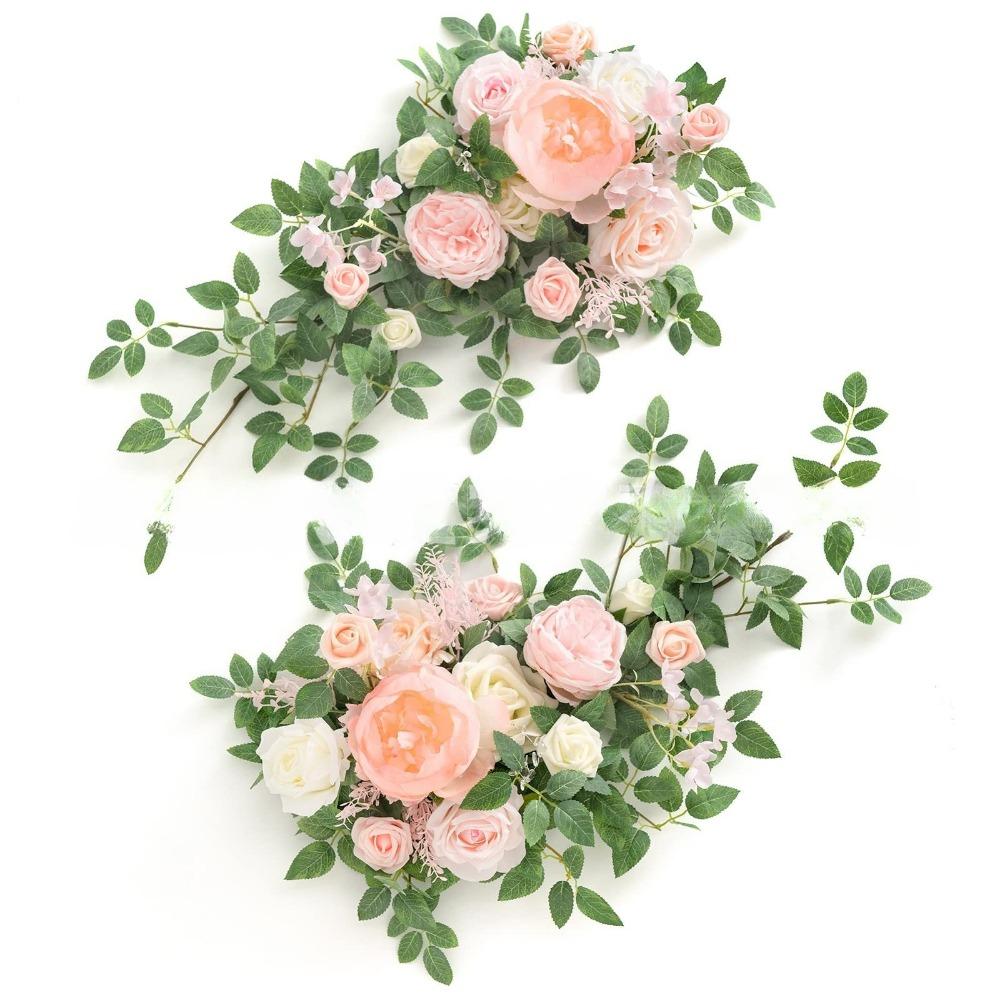 Dusty rose artificial flower garland swag wedding arch sweetheart table decor style E