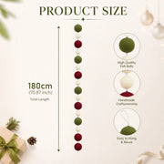 Red Velvet Ball Christmas Garland