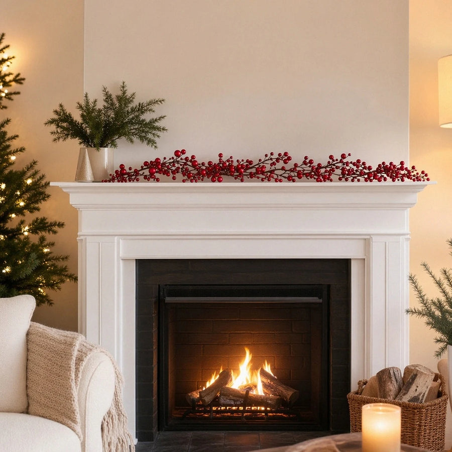 5.9FT Christmas Pearl Berry Garland
