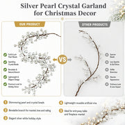 5.9FT Christmas Pearl Berry Garland