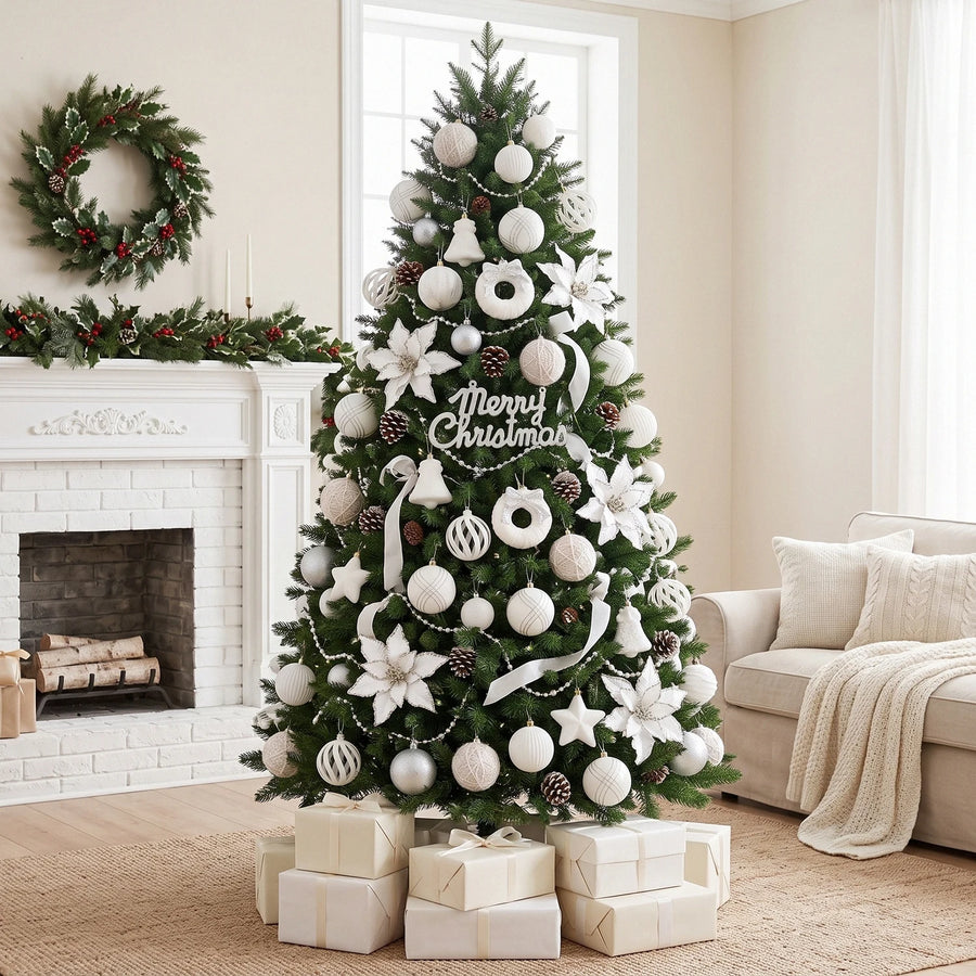 38-Piece Velvet Christmas Ornament Set Collection