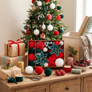 38-Piece Velvet Christmas Ornament Set Collection