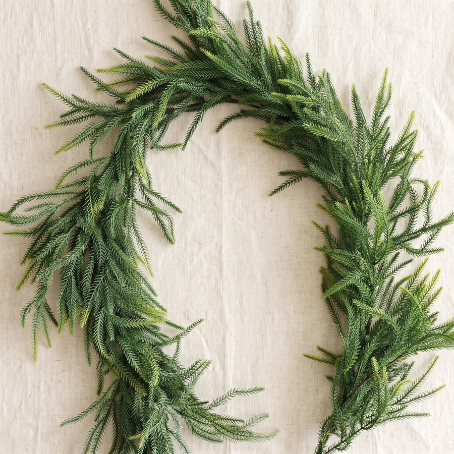 5.9FT Real-Touch Norfolk Pine Christmas Garland