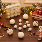 48-Piece Velvet Christmas Ornament Set Collection – 1.6–3.2in