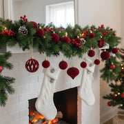 48-Piece Velvet Christmas Ornament Set Collection – 1.6–3.2in