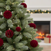 48-Piece Velvet Christmas Ornament Set Collection – 1.6–3.2in