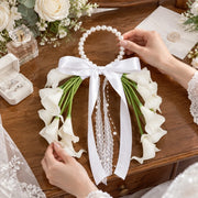 Pearl Handle Calla Lily Wedding Bouquets