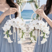 Pearl Handle Calla Lily Wedding Bouquets