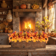 2-Bundle Fall Sunflower & Maple Leaf Bouquets