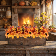2-Bundle Fall Sunflower & Maple Leaf Bouquets