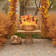 2-Bundle Fall Sunflower & Maple Leaf Bouquets
