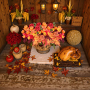 2-Bundle Fall Sunflower & Maple Leaf Bouquets