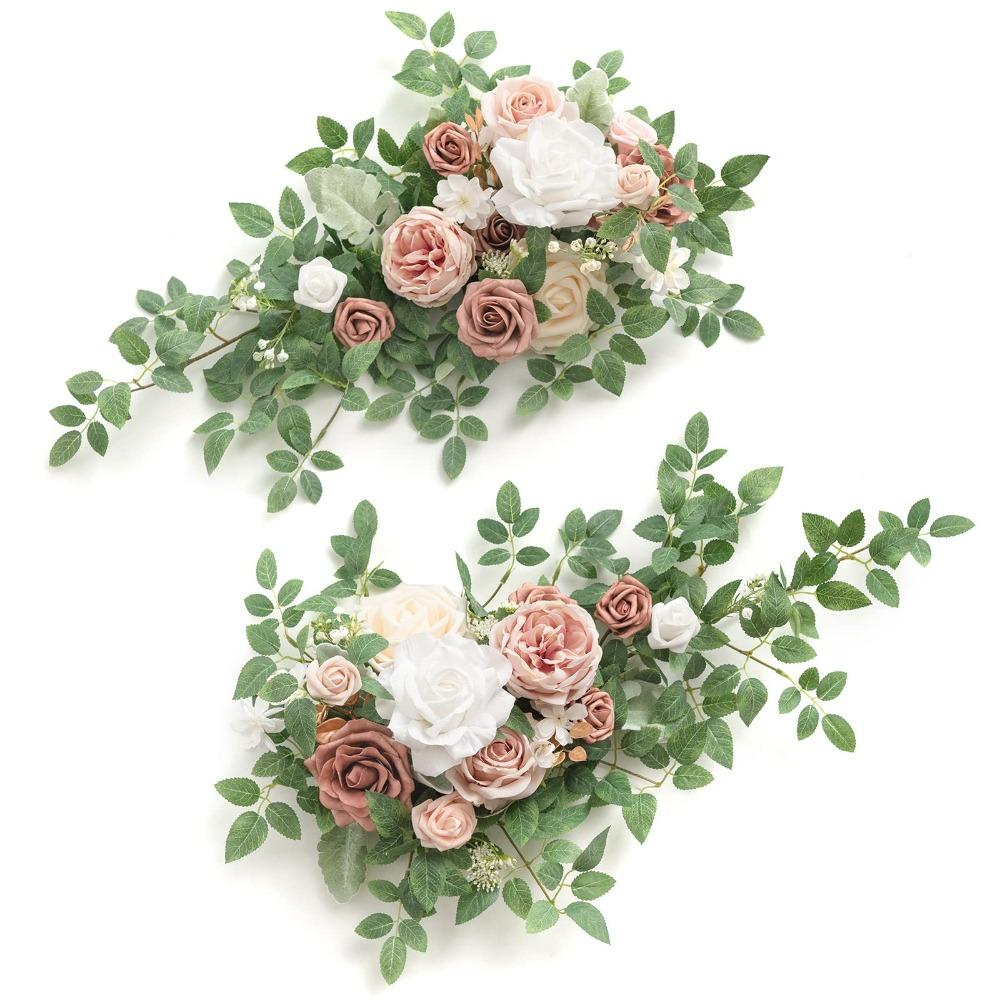 Dusty rose artificial flower garland swag wedding arch sweetheart table decor style K