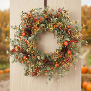 17.7-Inch Pumpkin & Berry Fall Wreath
