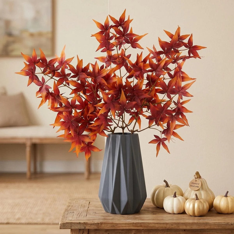 5-Piece Orange Maple Leaf Branch Set