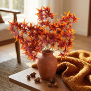 5-Piece Orange Maple Leaf Branch Set