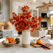 5-Piece Orange Maple Leaf Branch Set