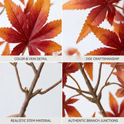 5-Piece Orange Maple Leaf Branch Set