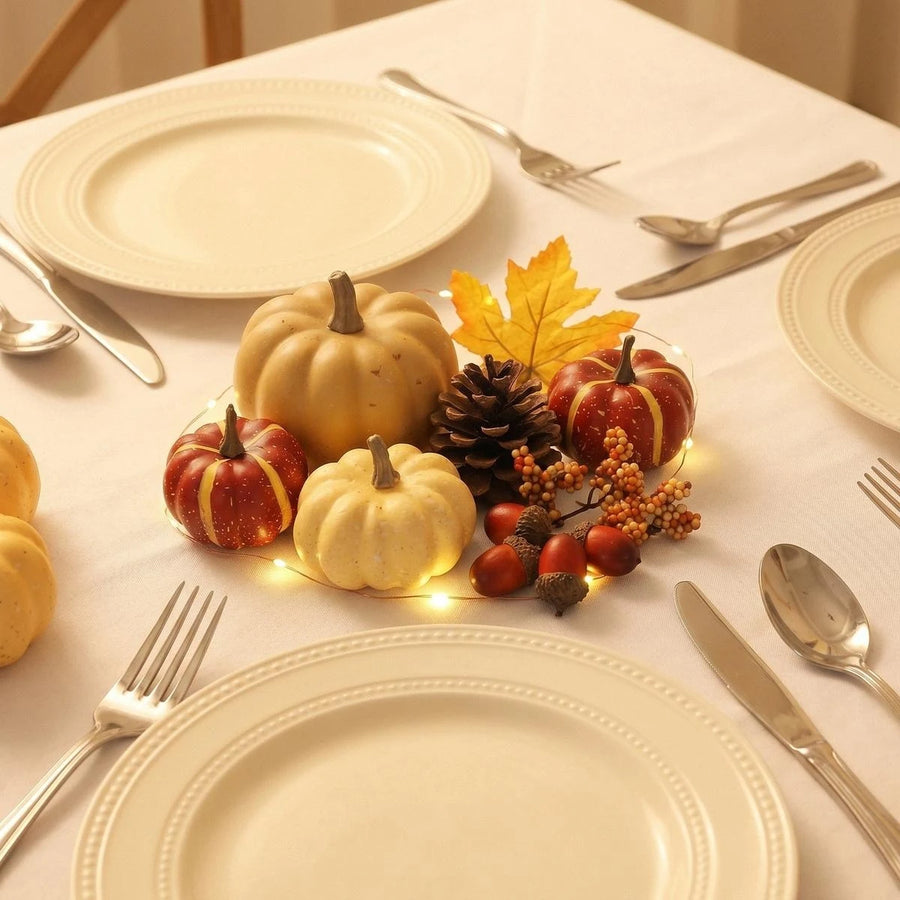23-Piece Mini Fall Pumpkin & Pinecone Decor Set