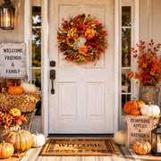 15.7-Inch Sunflower & Dahlia Fall Wreath