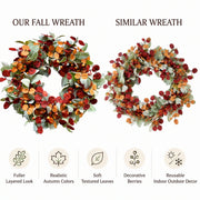 17.7-Inch Eucalyptus & Berry Fall Wreath