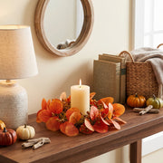 6-Piece Fall Eucalyptus Candle Ring Wreath Set