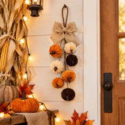 36cm Velvet Pumpkin Fall Teardrop Swag