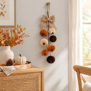 36cm Velvet Pumpkin Fall Teardrop Swag