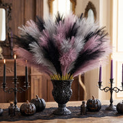 30-Piece Black & Gray Faux Pampas Grass Set