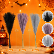 30-Piece Black & Gray Faux Pampas Grass Set