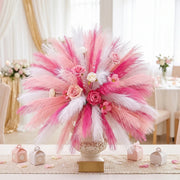 30-Piece Pink & White Faux Pampas Grass Set