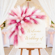 30-Piece Pink & White Faux Pampas Grass Set