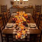 5.9FT Pre-Lit Maple Leaf & Pumpkin Fall Garland