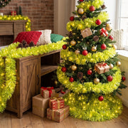 19.7FT Pre-Lit Lime Green Faux Fur Christmas Garland