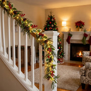 5.9FT Pre-Lit Christmas Greenery Garlands