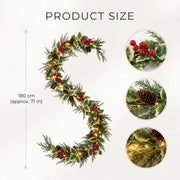 5.9FT Pre-Lit Christmas Greenery Garlands