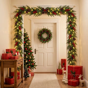 5.9FT Pre-Lit Christmas Greenery Garlands