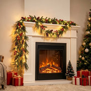 5.9FT Pre-Lit Christmas Greenery Garlands