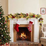 5.9FT Pre-Lit Christmas Greenery Garlands