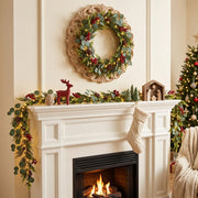 5.9FT Pre-Lit Christmas Greenery Garlands