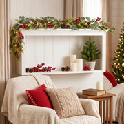 5.9FT Pre-Lit Christmas Greenery Garlands