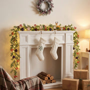 5.9FT Pre-Lit Snowy Berry Christmas Garland