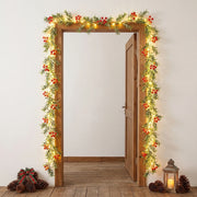 5.9FT Pre-Lit Snowy Berry Christmas Garland