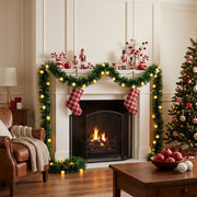 9.8FT Pre-Lit Pine Christmas Garland