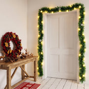 9.8FT Pre-Lit Pine Christmas Garland